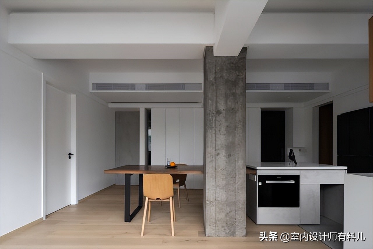 广州屋主的85㎡，舍弃传统客厅放大长桌，三房还要个三分离卫生间