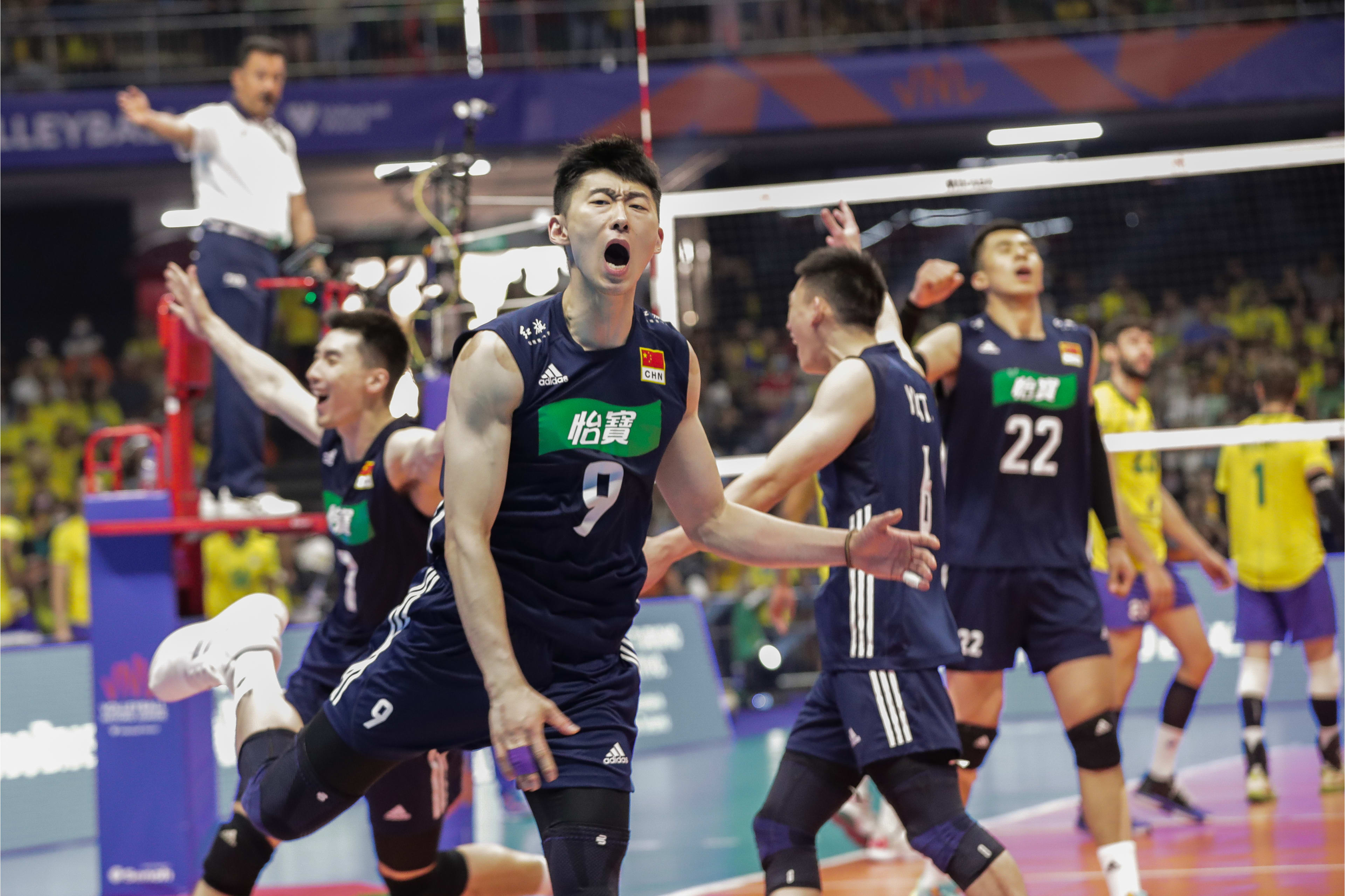 德国队因故弃权，中国男排被判3比0赢球，获得世界联赛第二场胜利
