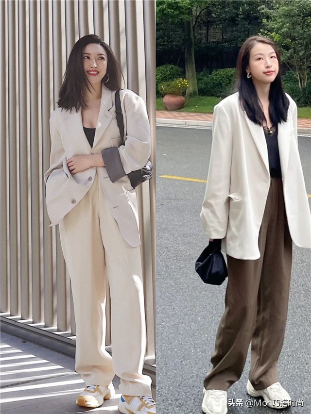 杭州女生是真会穿！满大街的“西裤+运动鞋”，却个个洋气又好看