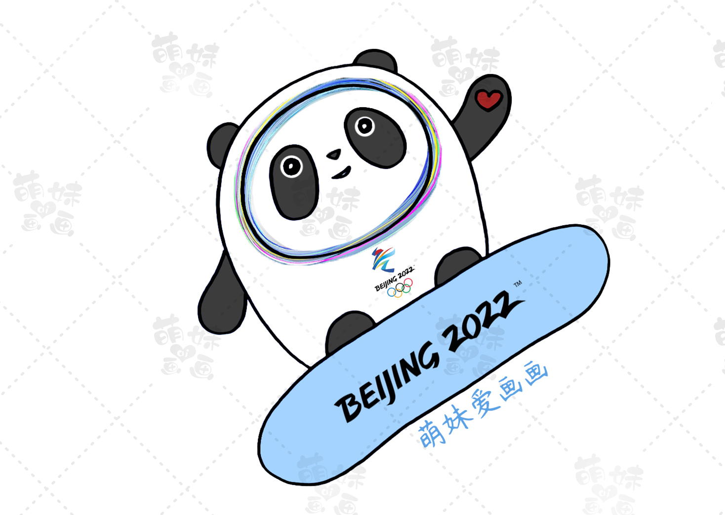 奥运会项目简笔画(简单漂亮的2022北京冬奥会手抄报及简笔画合集,含