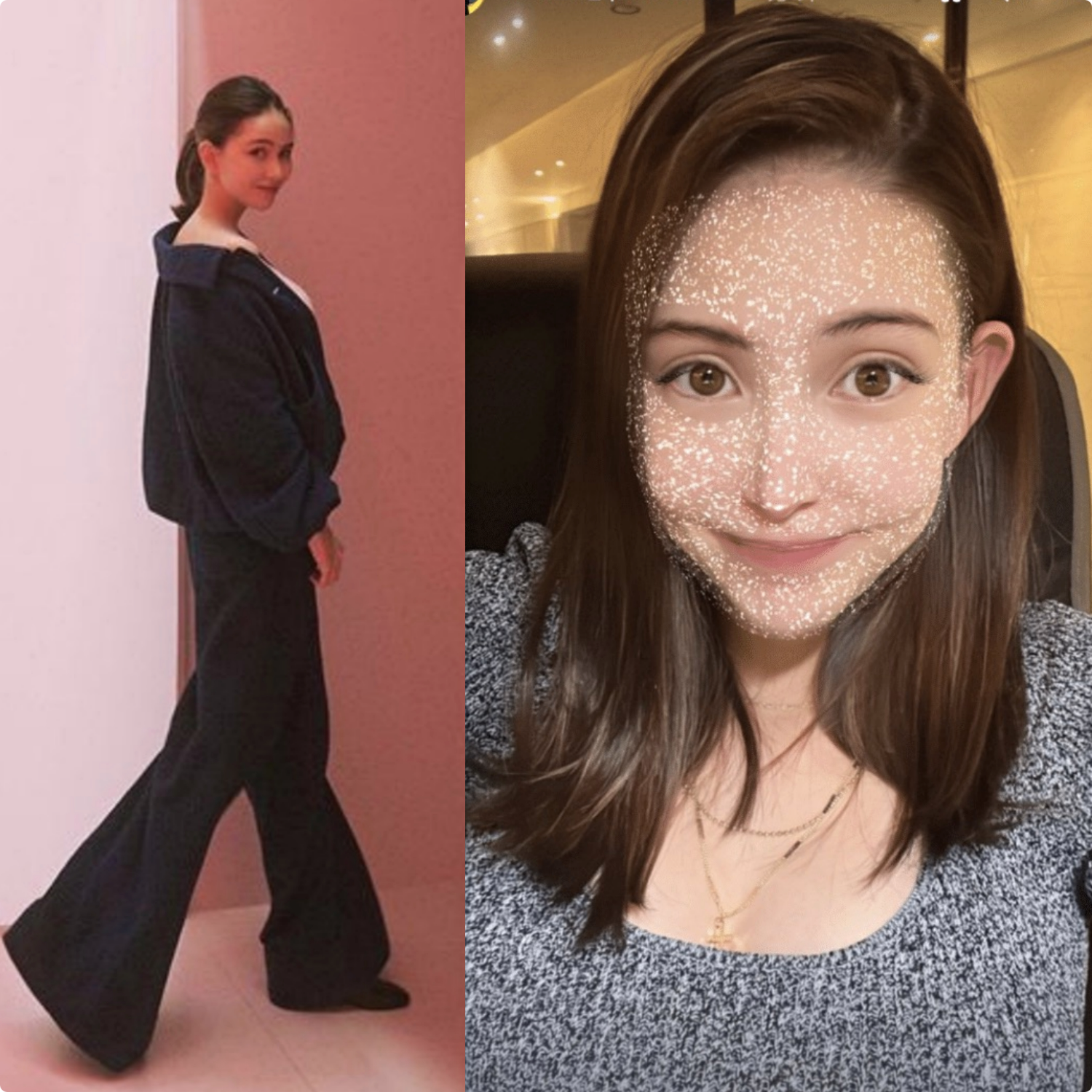 昆凌晒六个月孕肚照，穿风衣巧遮腹部，素颜清纯婚戒抢镜