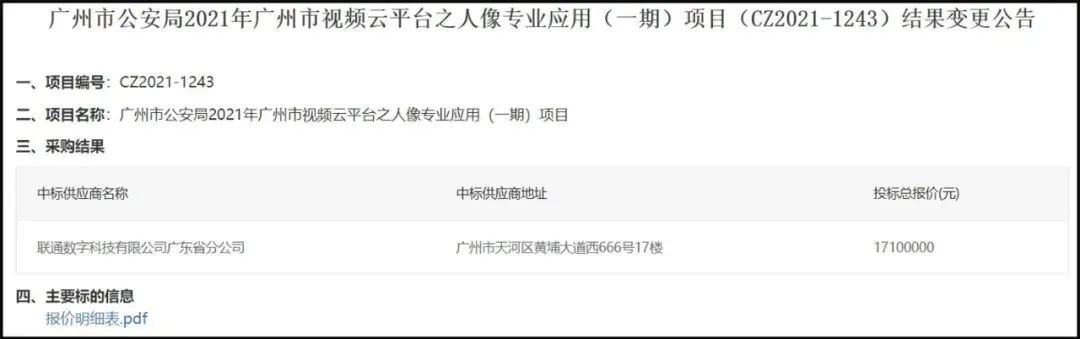 预算1800万的广州公安视频云项目，三企业中标均被废