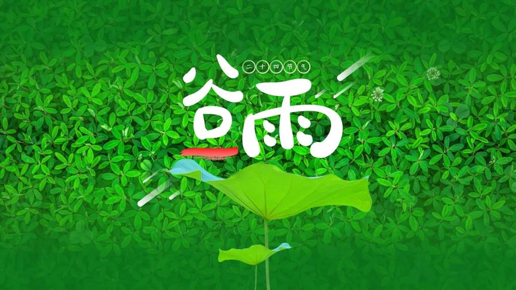 分享节气谷雨PPT模板,中国风嫩绿色过于小清新了！