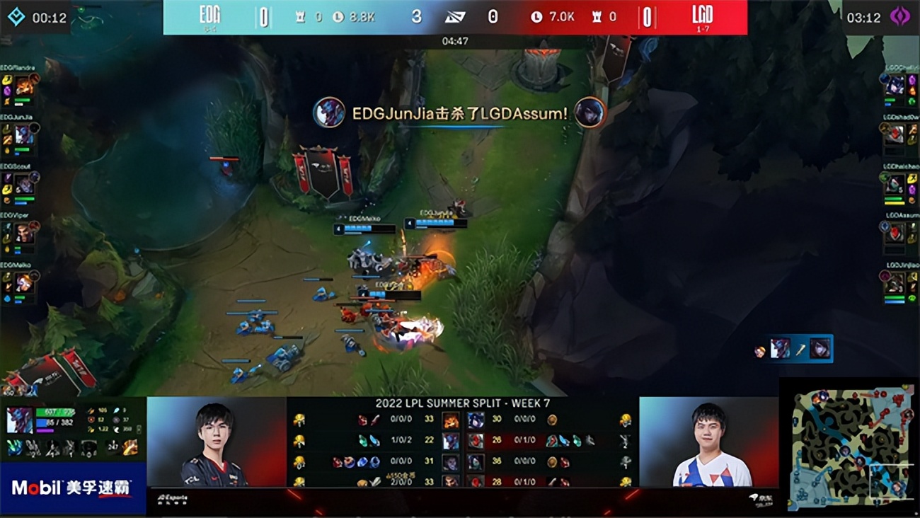 LOL-LPL：Viper德莱文20分钟四件套杀穿全场，EDG 2:0横扫LGD