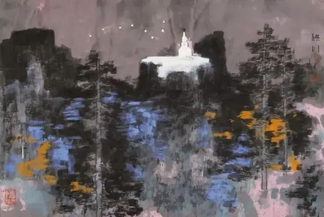 他的画激情迸发，境界博大