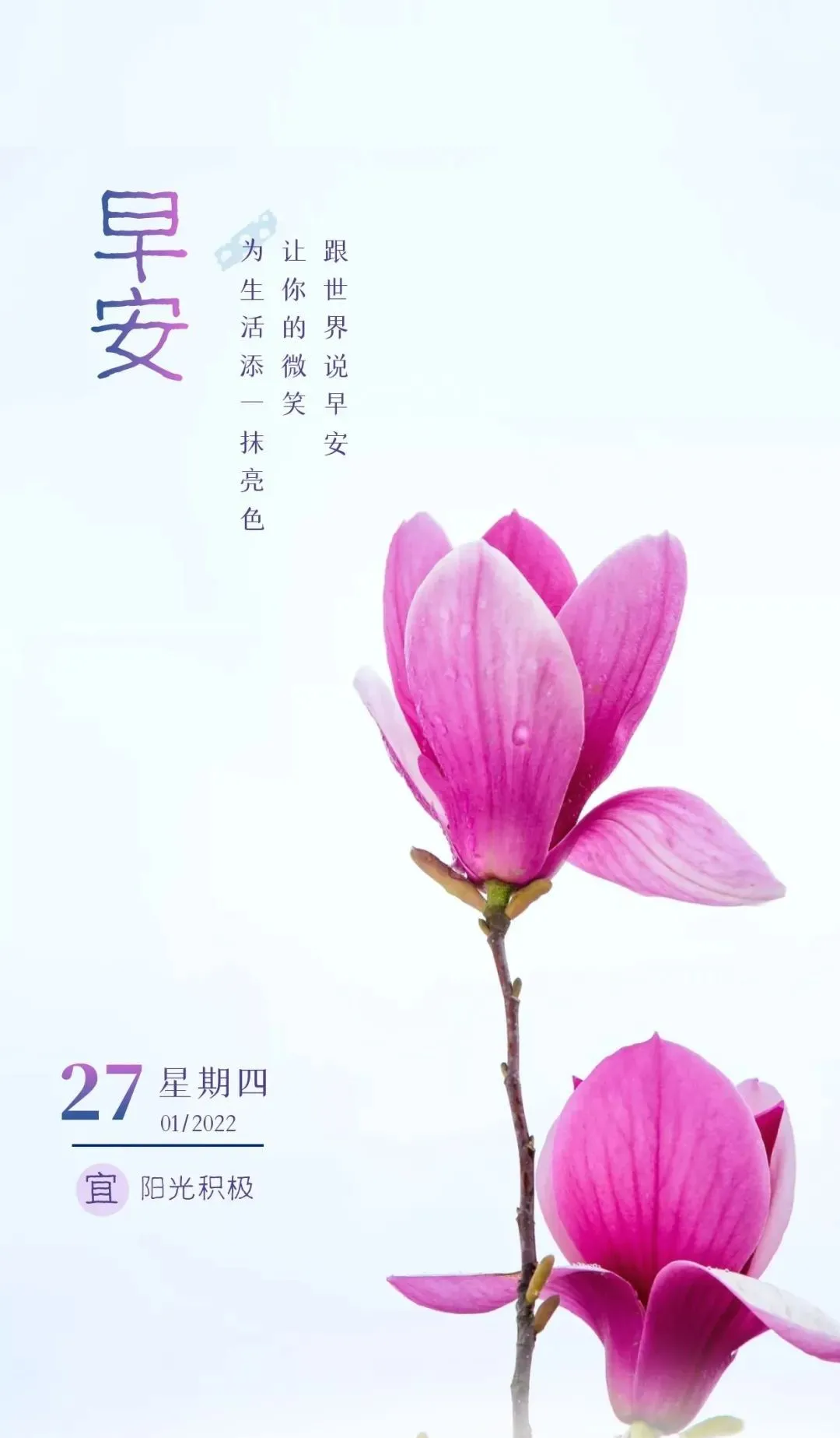 「2022.01.27」早安心语,正能量精选语录说说,很酷的早上好图片