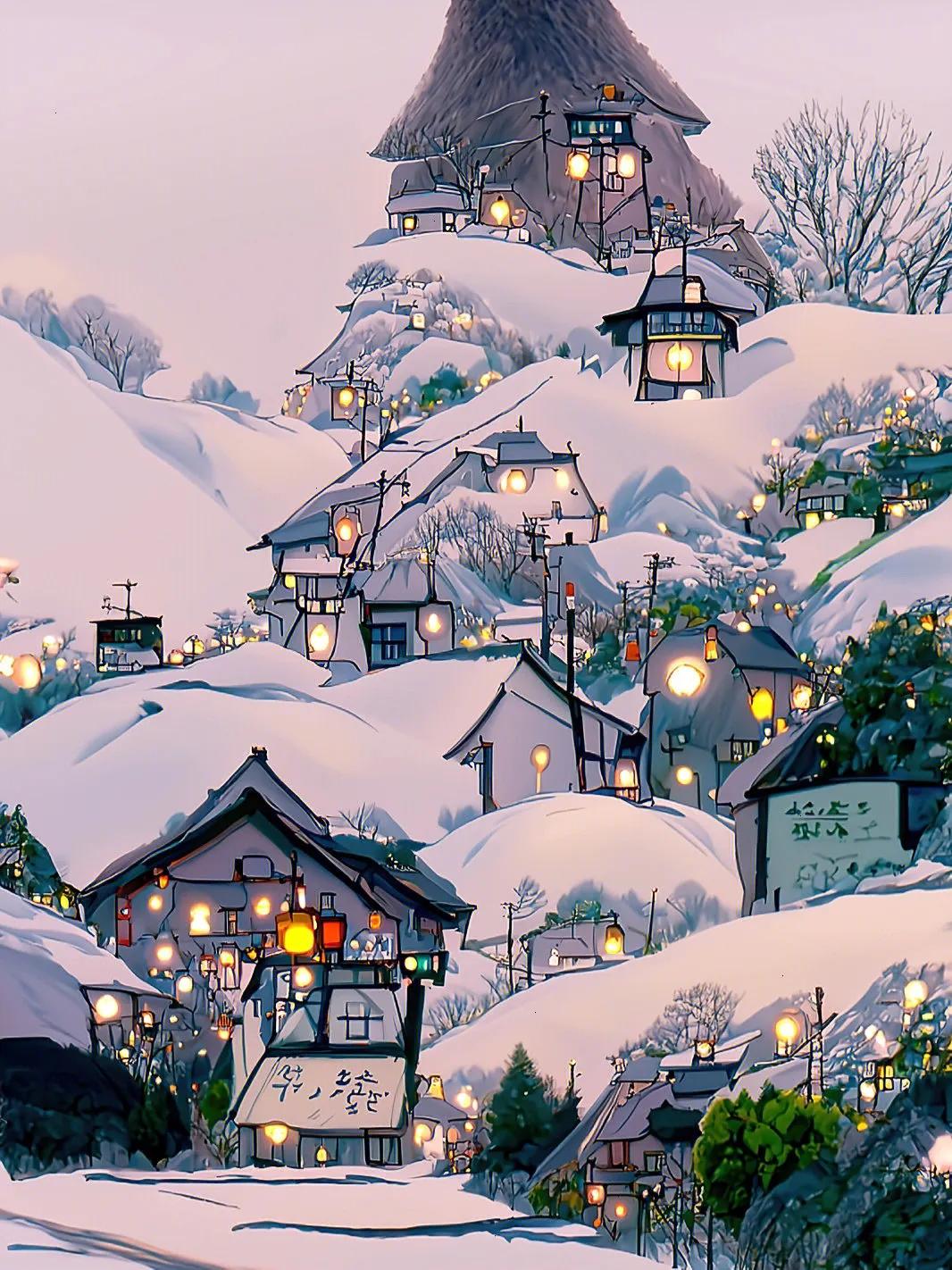 插画分享之宫崎骏的冬天