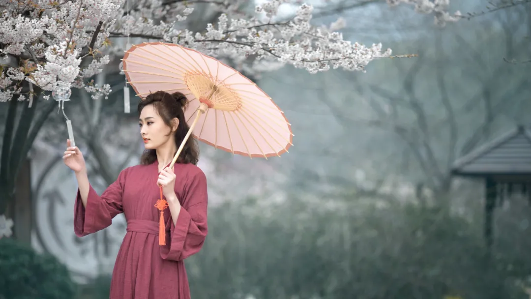 清新唯美的樱花人像
