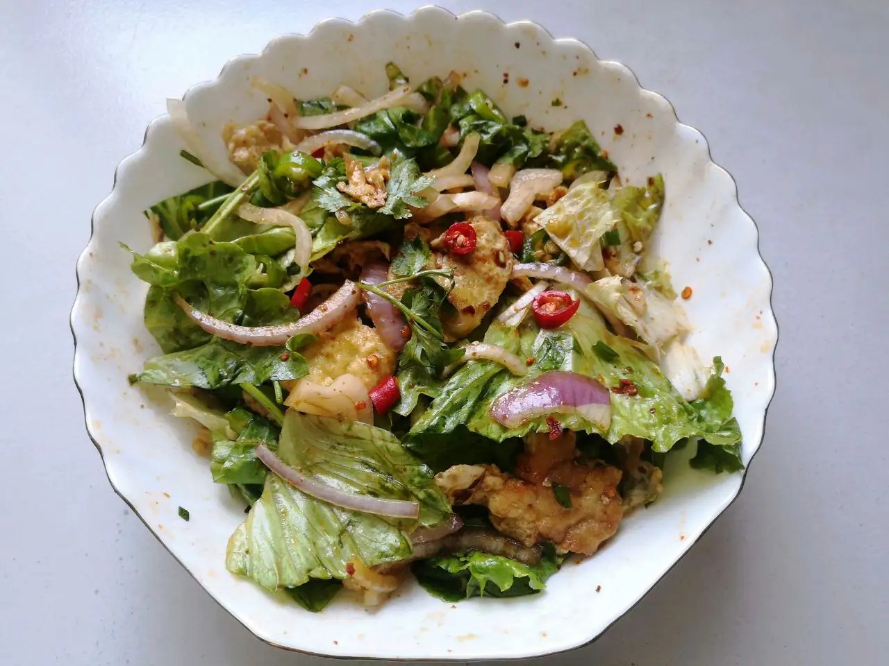 图片[6]-【生菜拌鸡蛋】做法步骤图 爽口解馋 特别过瘾-起舞食谱网