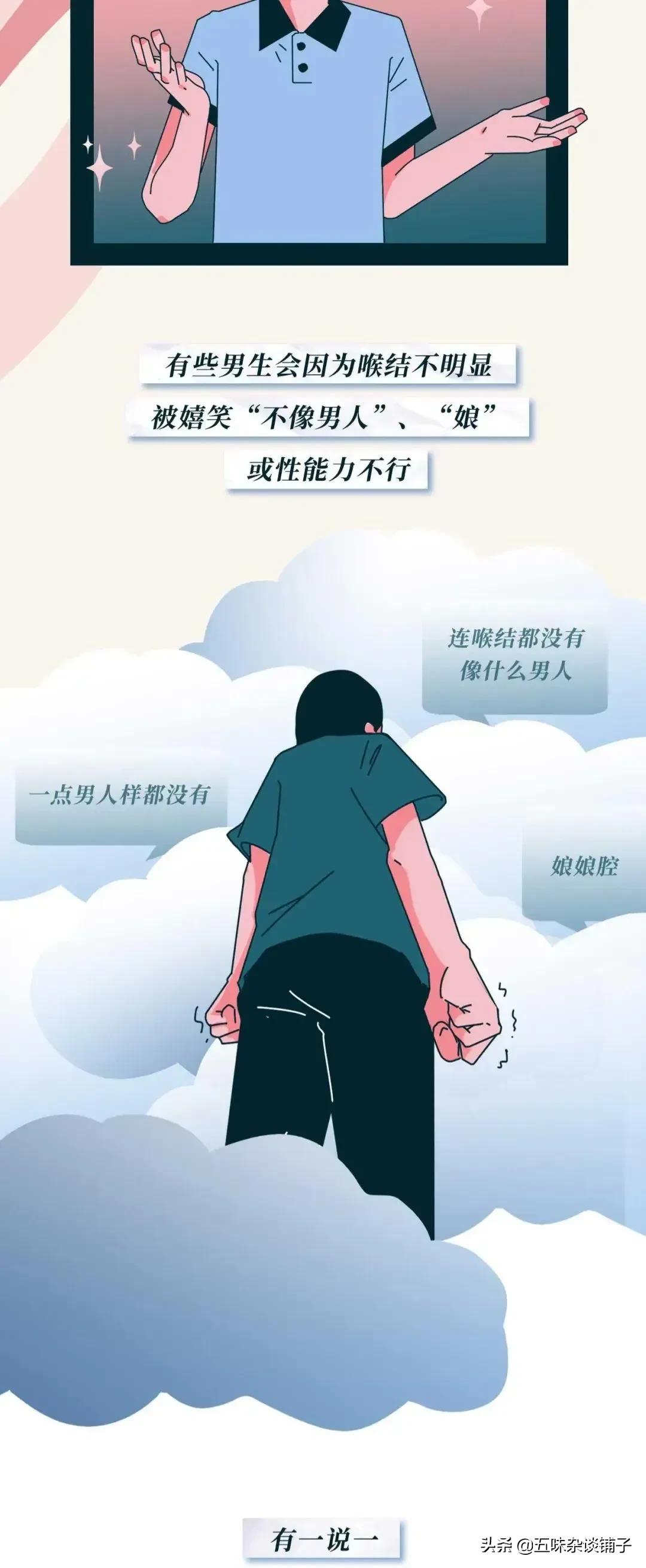 男生的喉结，为何“摸不得”？一组漫画揭开真相！（女士勿入）