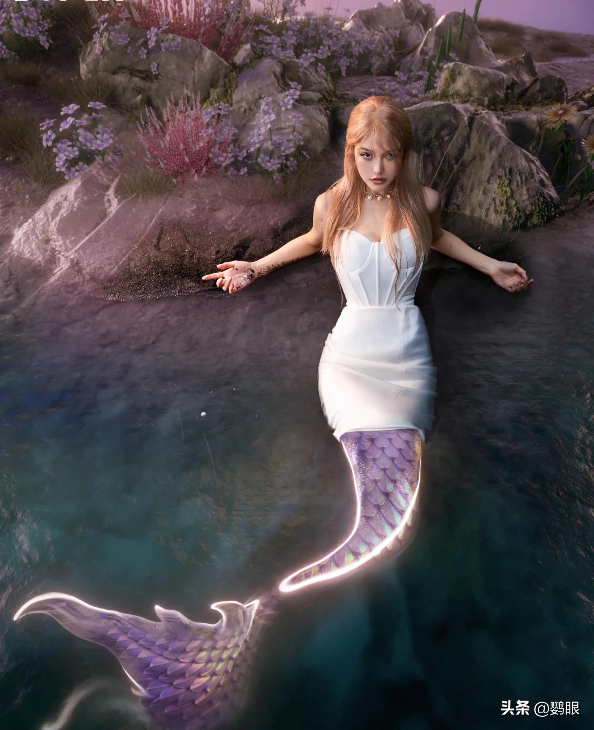周扬青最新美人鱼造型，绝对惊艳