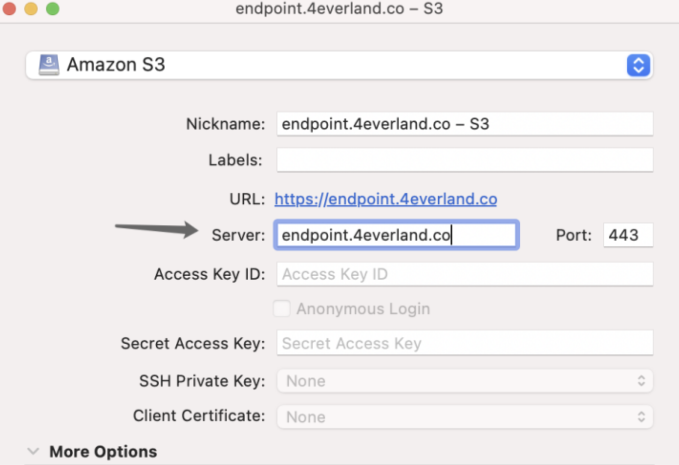 用Cyberduck将4EVERLAND Bucket挂载到本地，构建自己的Web3云网盘