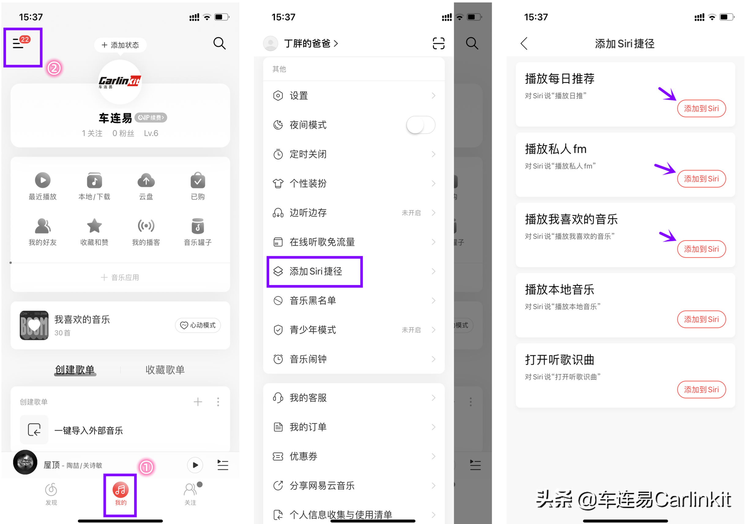 Carplay自动播放音乐怎么弄？车连易教程