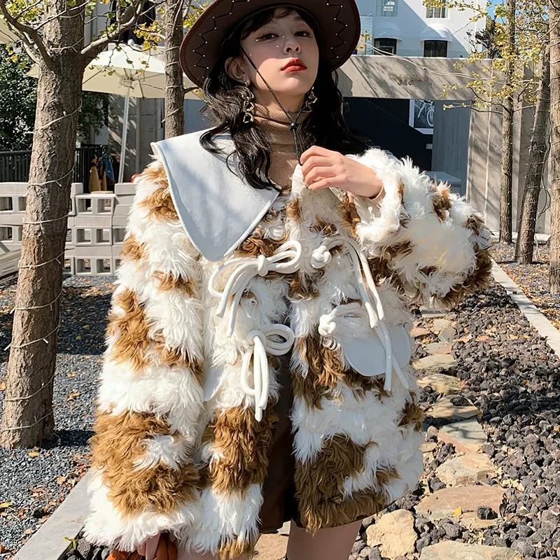 重高品定染色羊毛羔毛茸茸外套 流行时尚 闲阅网