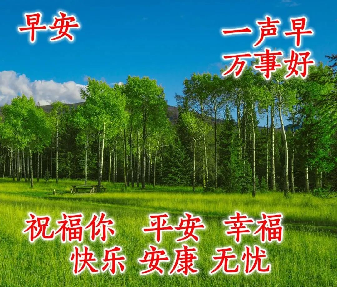 早上好祝福语大全，早上好问候语表情包更新 平安喜悦，福星跟随你图片
