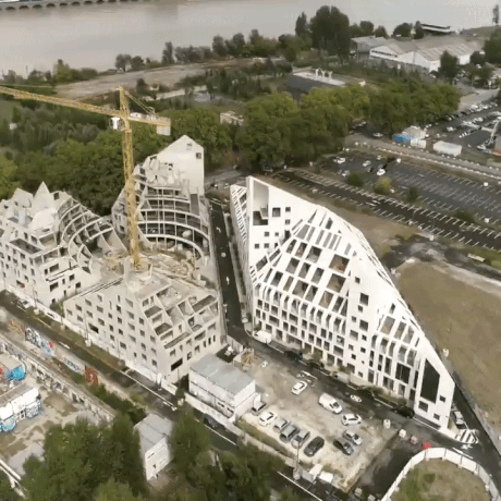 施工现场｜MVRDV 法国波尔多「绿谷」生态住宅结构初现