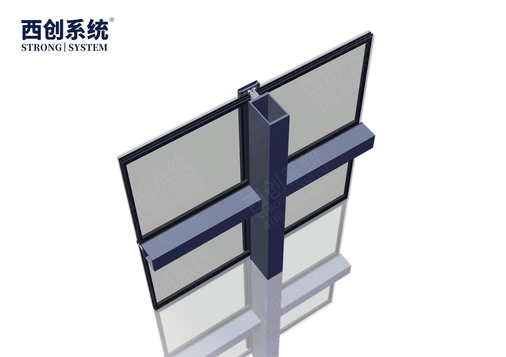 专利产品 | 上海嘉定项目铣卡槽精制钢玻璃幕墙系统 - 西创系统(图11)