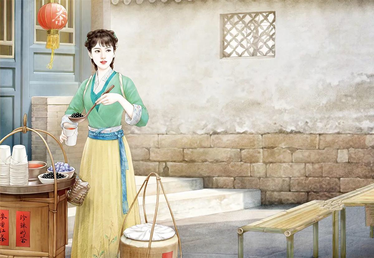 古代美女手绘图片(一组古早风的插画) - 赤虎壹号