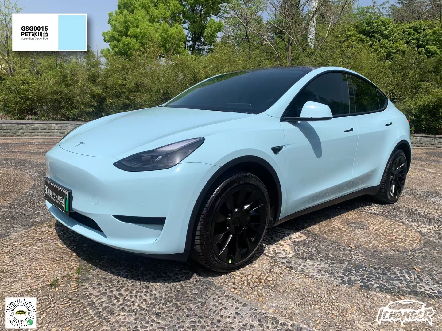 特斯拉Model Y-ICR改色膜冰川蓝，清爽雅致又高级