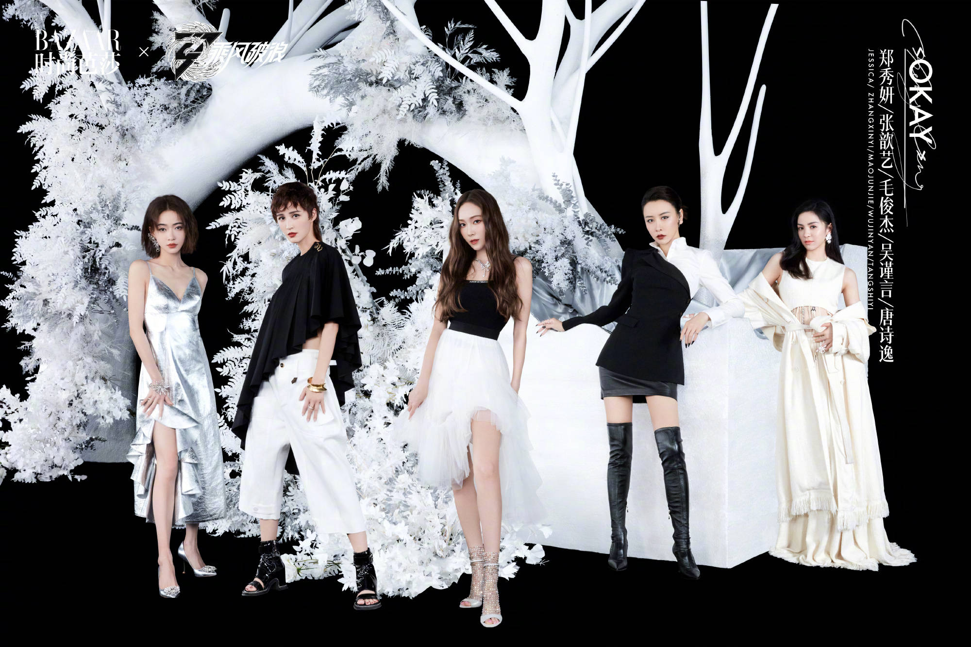 《乘风破浪》二公分组大片曝光 美女如云风格百变