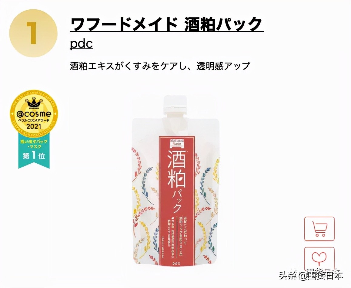 2021年度@cosme日本最大美妝榜單發布啦！只看各部門的第一名