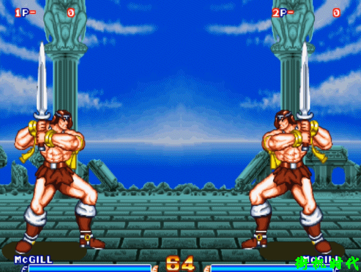 经典街机《拳皇》1P和2P一起摇大招，结果和想象的不一样