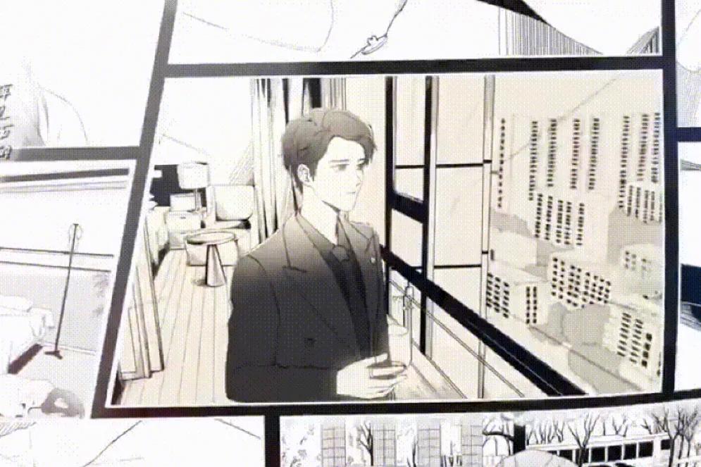 《夜色倾心》由刘些宁、管烁主演的短剧，漫画人物涌进现实