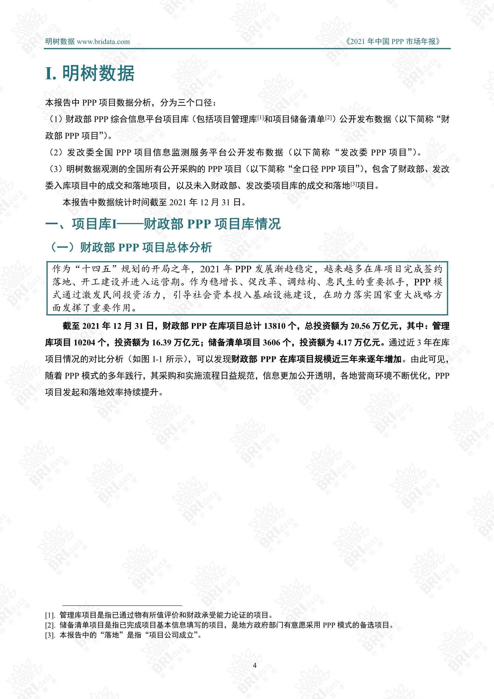 2021年中国PPP市场年报（明树数据）