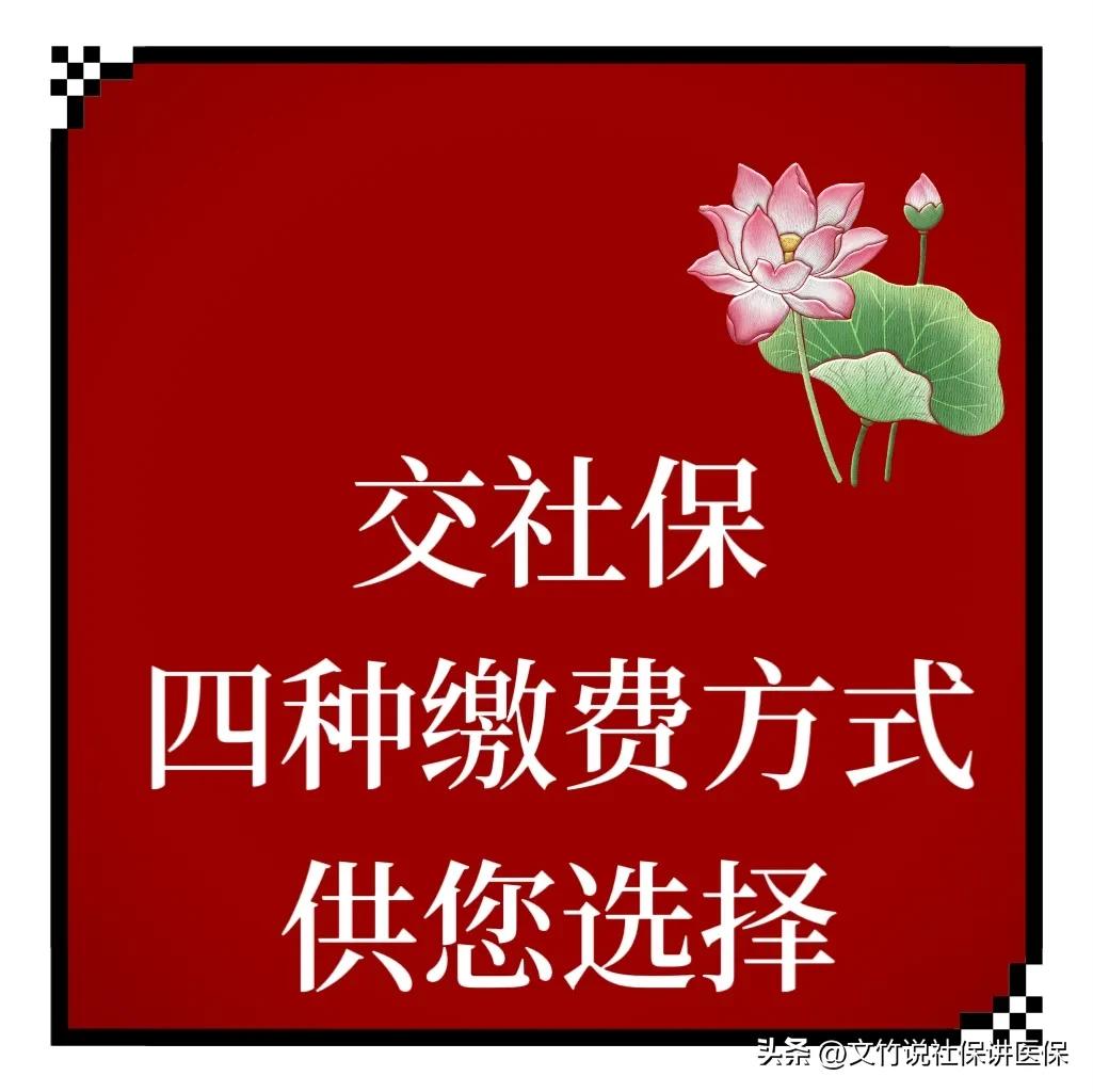 交社保的四种缴费方法任你选。
