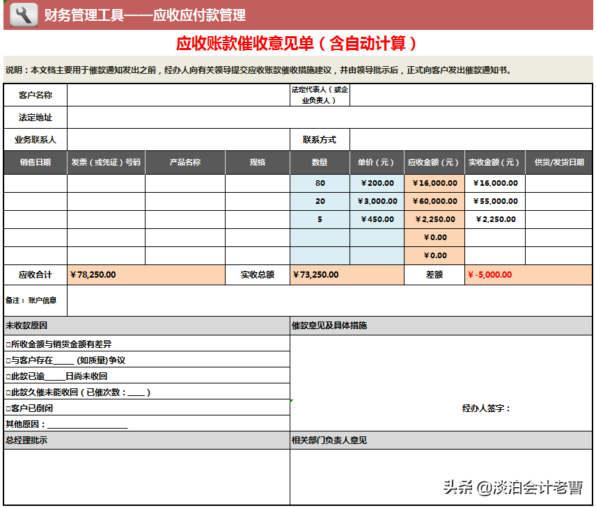 应收应付账款做好了，自动生成图表，老板开心，你加薪