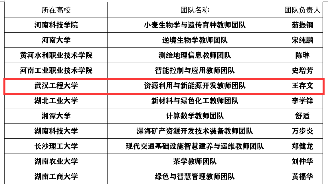 武汉工程大学团队获第二批“全国高校黄大年式教师团队”荣誉
