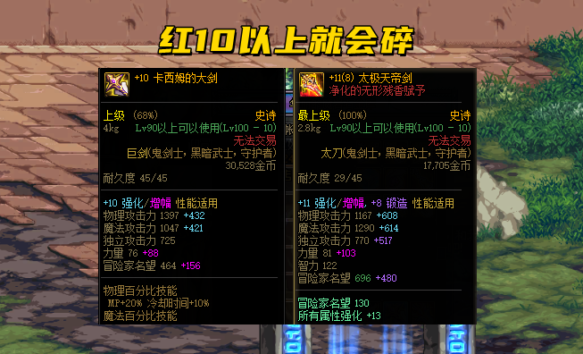 DNF：增幅概率更高，那么强化还有意义吗？白12武器依旧是首选