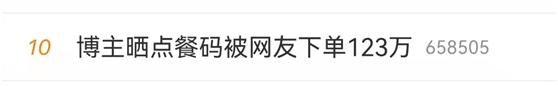 北京博主晒点餐码，被网友疯狂下单超300万！当事人回应