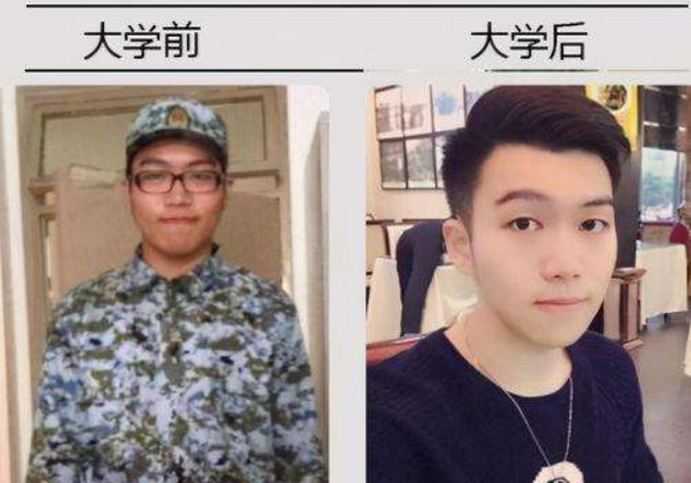 大一和大四对比照走红，男生比女生更亮眼，网友直言不敢相信