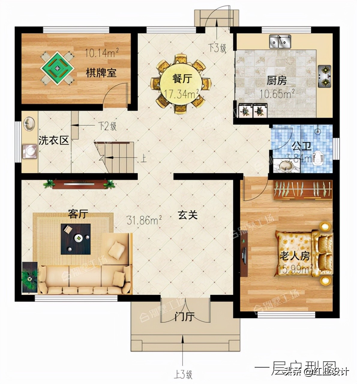 农村自建两层平顶养老房，就从这5套来选，简洁实用美观也易施工