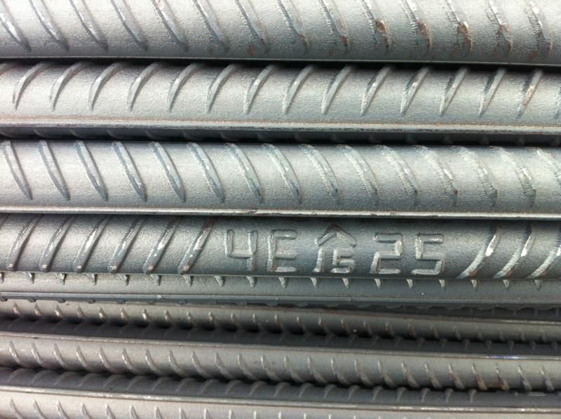 5.9为带e字的是抗震钢筋.6.7是三级钢.