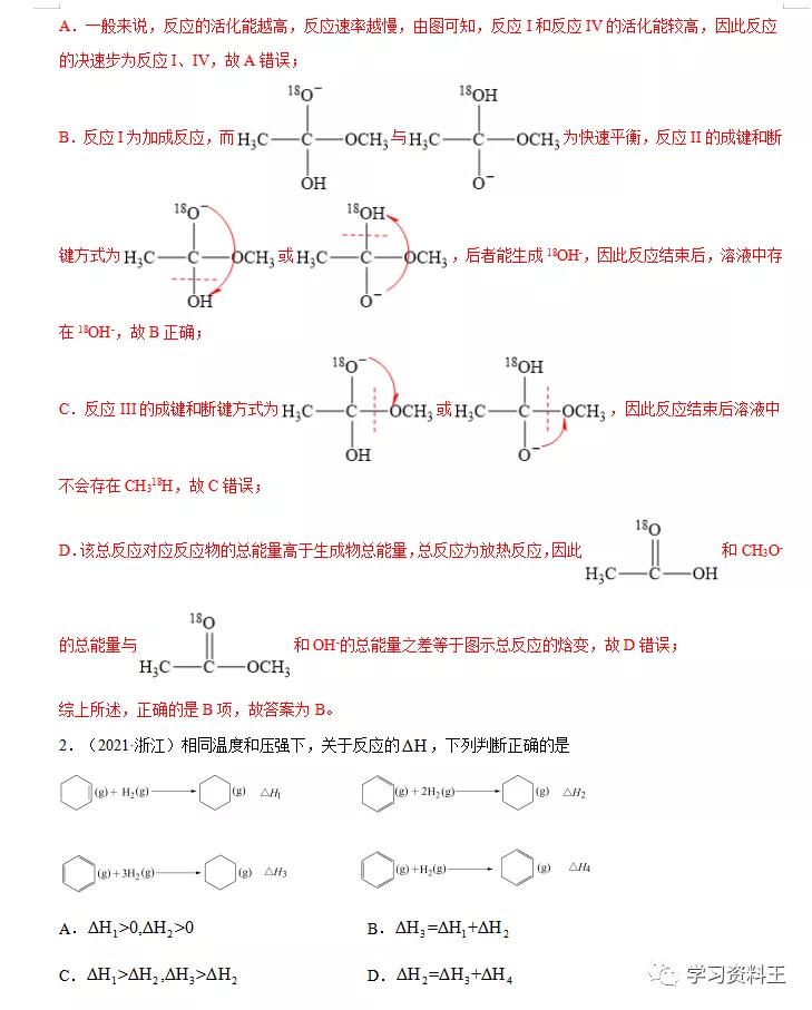 近五年高考化学“真题”分项汇编,冲刺高分一定要练!速速收藏