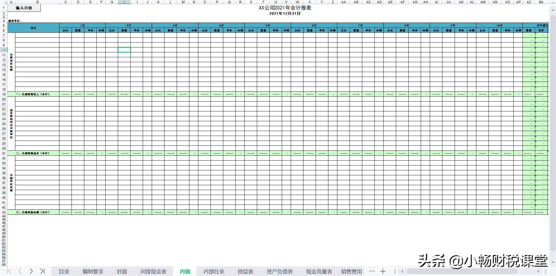 不愧是上市企业的财务经理，Excel编制的财务报表系统，太实用了
