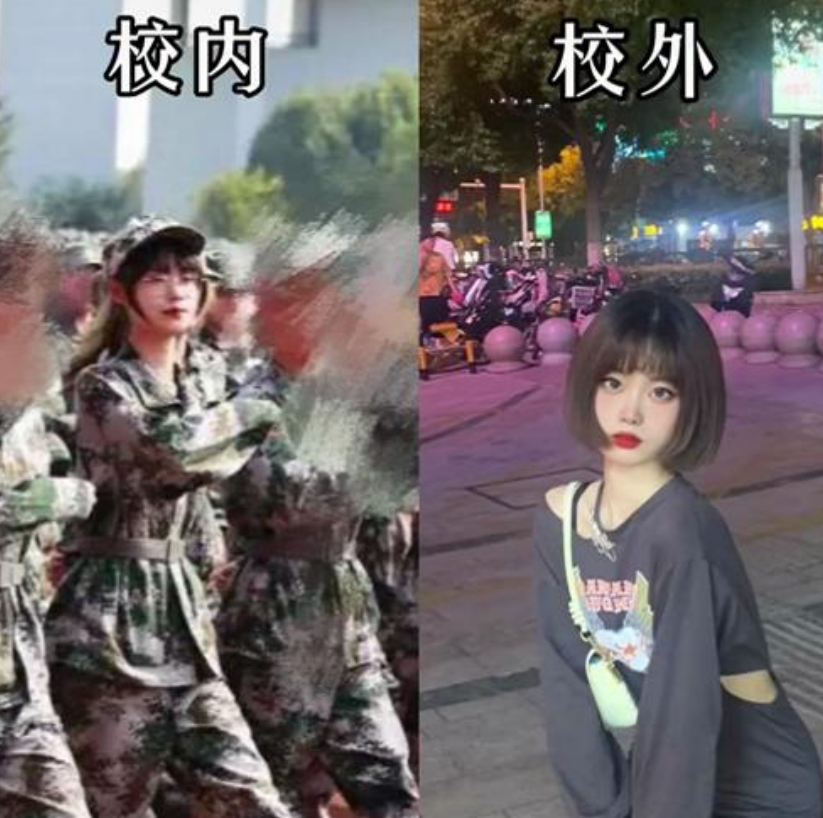 被校门封印颜值的学生，“校内VS校外”两级反转，辅导员大受震撼