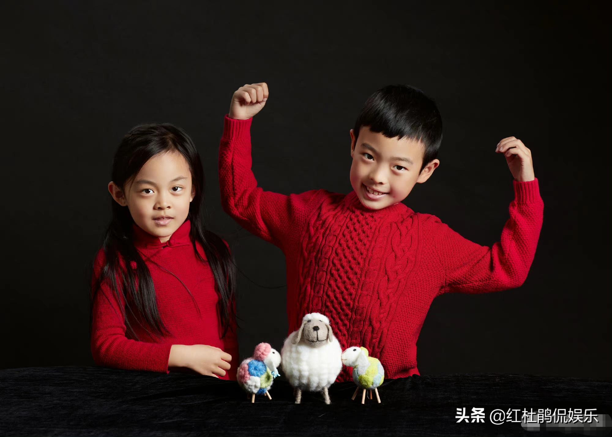 歌唱家哈辉晒全家福，一双儿女可爱颜值高，老公杨柳胡子花白抢眼