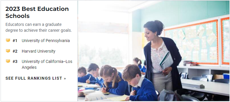 「最新」U.S. News发布2023年全美最佳研究生院校排名