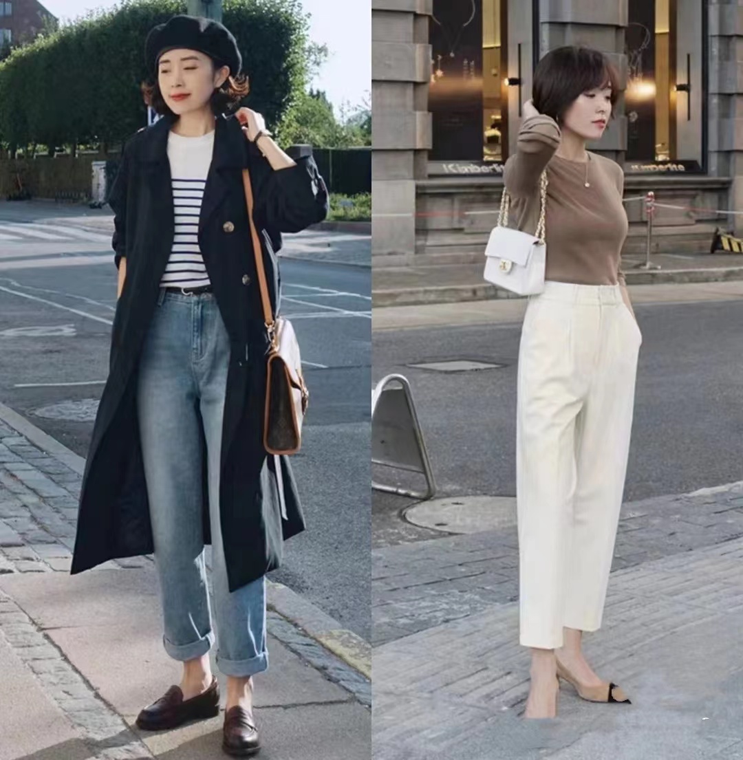 直筒裤的搭配