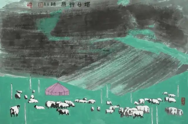 他的画激情迸发，境界博大