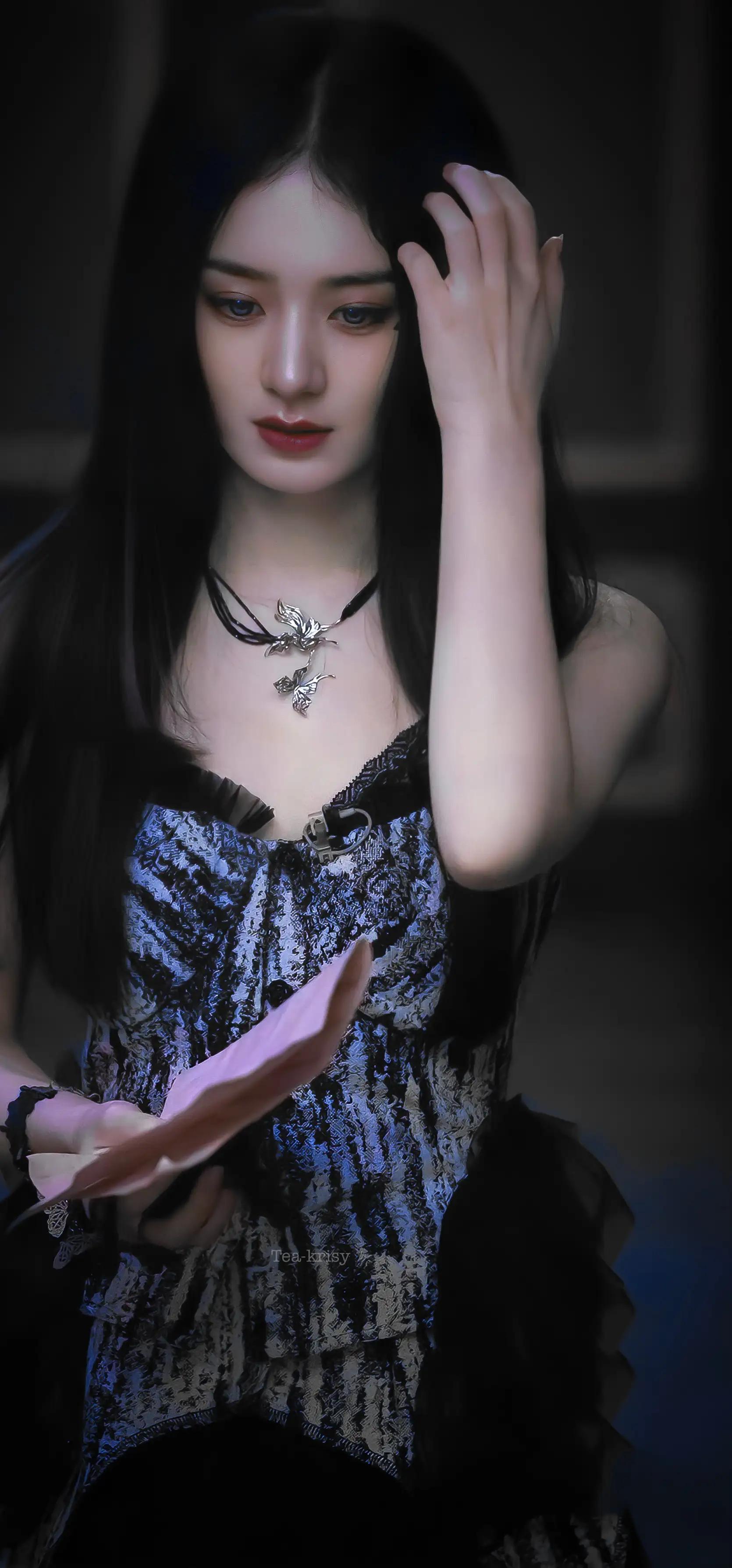 赵丽颖 公主切 暗黑 开始推理吧 手机壁纸