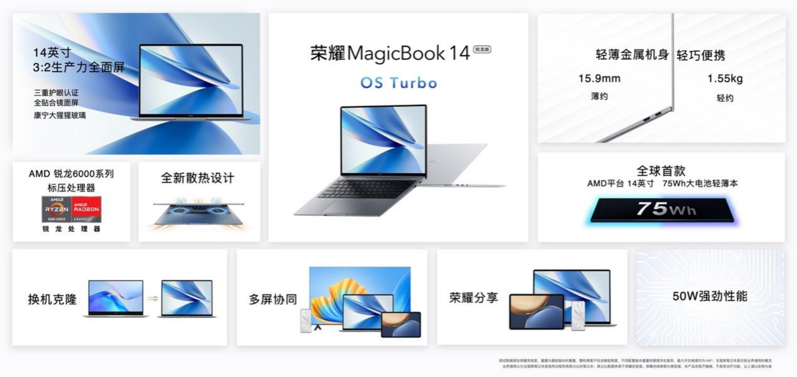 AMD YES！榮耀新PC售價(jià)5199元起，還發(fā)布了手機(jī)平板等“全家桶”