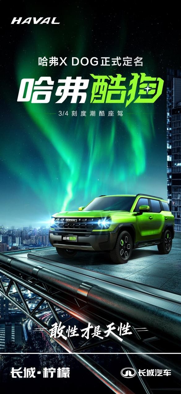 野性且拉风，哈弗X-DOG正式命名为“哈弗酷狗”