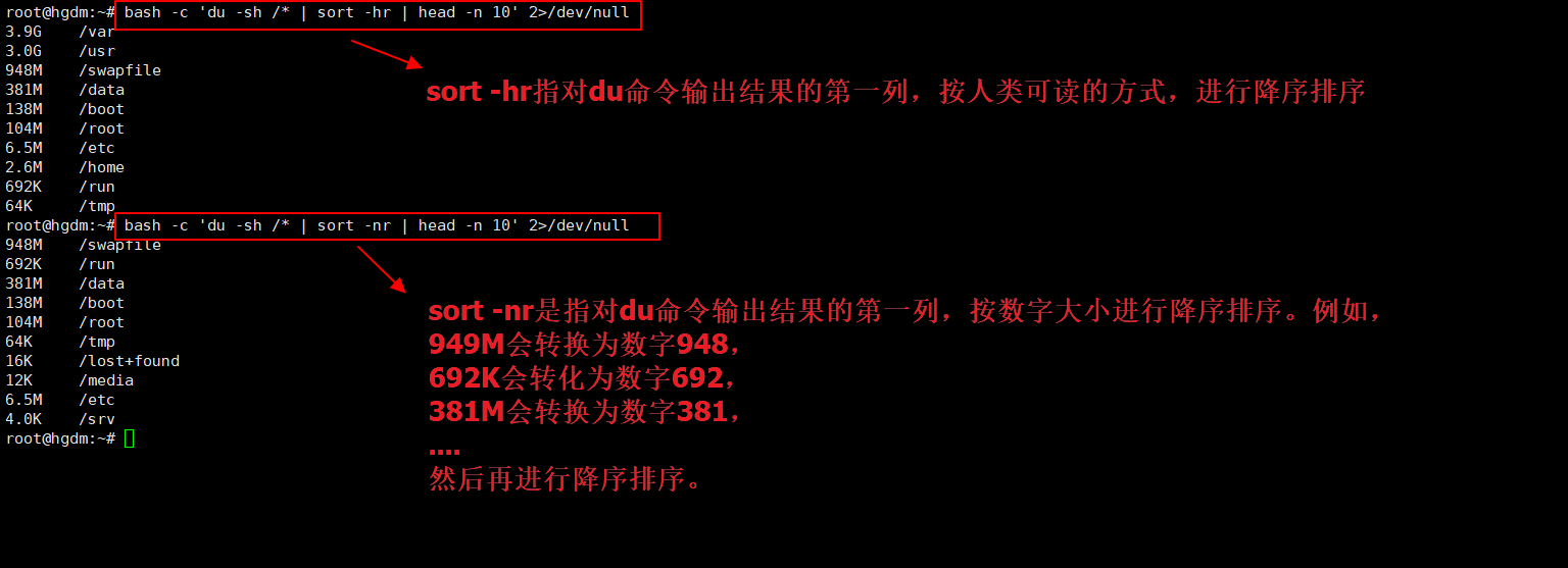 Linux 如何找出最占硬盘空间的10个目录或文件