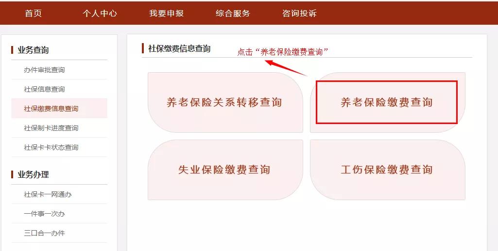 网上如何查询养老保险缴费记录