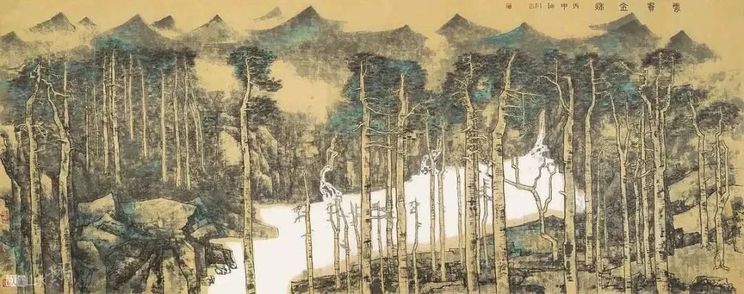 他的画激情迸发，境界博大