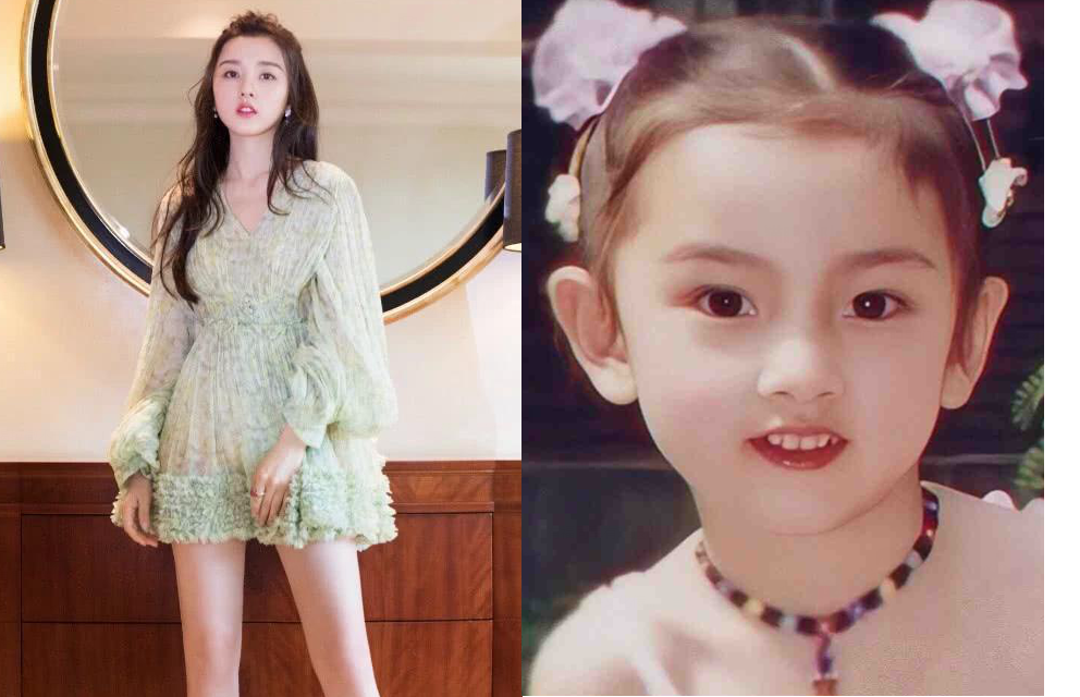女明星们的儿童节照片!热巴宋祖儿粘贴复制长大,唐嫣罗晋夫妻相